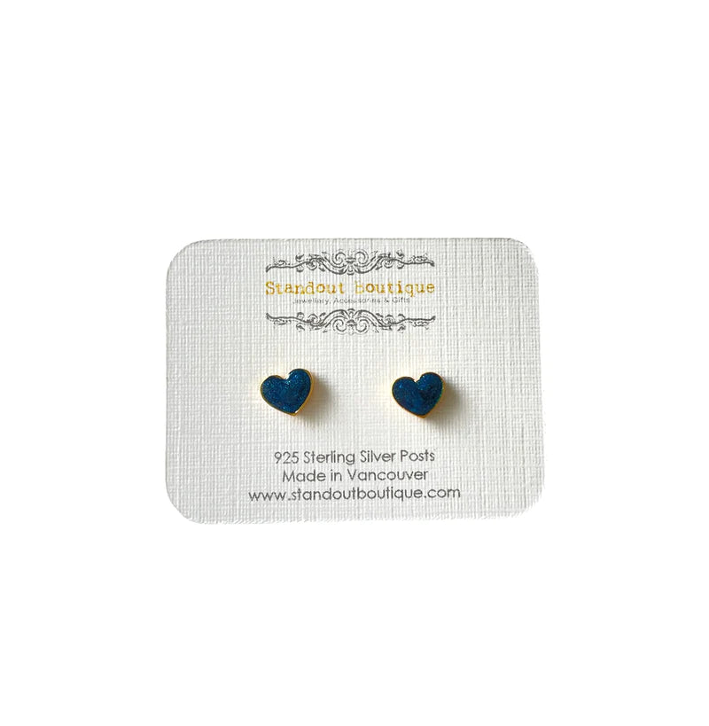 Enamel Heart Stud