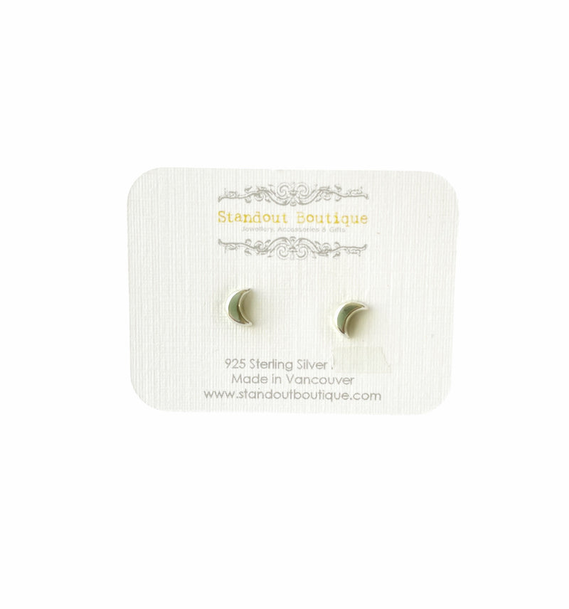 Tiny Moon Earrings