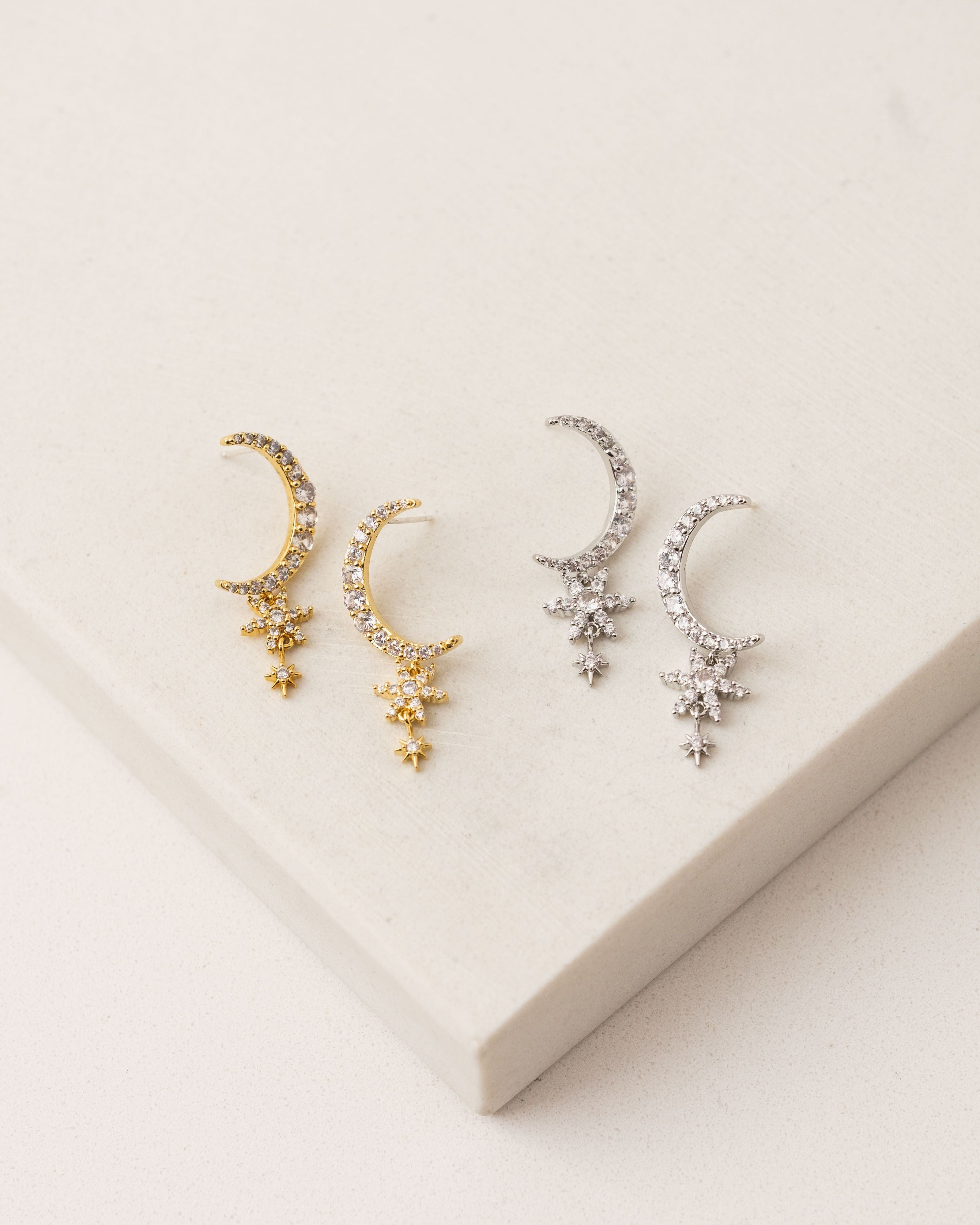 Lune Moon Drop Earrings