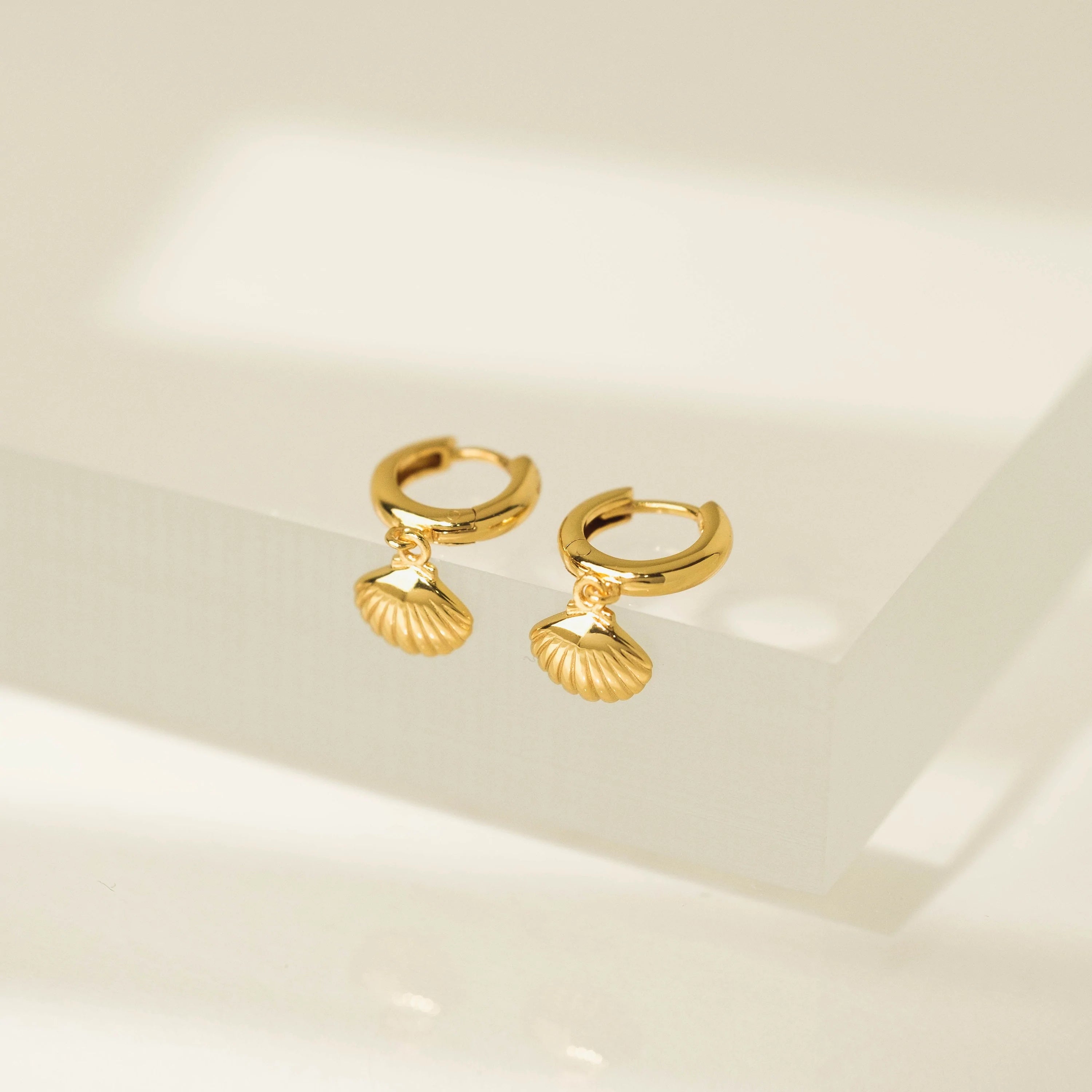 Demi-fine Shell Charm Earring