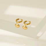 Demi-fine Shell Charm Earring