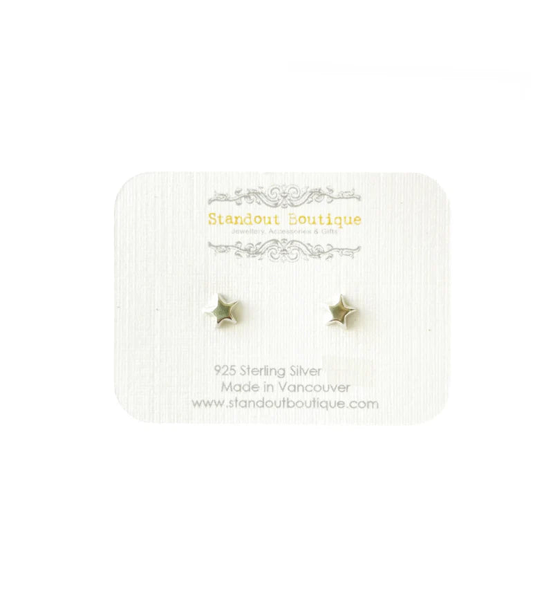 Silver Star Earrings