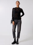 Burn Velvet Sheer Top