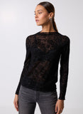 Burn Velvet Sheer Top