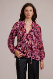 Floral Pleated Blouse