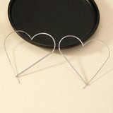 Bold Large Heart Hoops