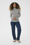Turtle Neck Stripe Shirt