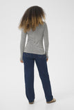 Turtle Neck Stripe Shirt