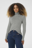 Turtle Neck Stripe Shirt