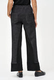 Denim & Faux Suede Pants