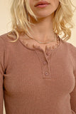 Fine Ribbed Knit Top