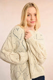 Pointelle Heart Cardigan