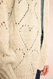 Pointelle Heart Cardigan