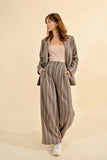 Herringbone Wide Leg Pant