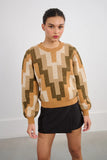 Geometric Print Sweater