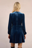 Velvet Faux Wrap Dress