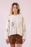 Sequin Flower Sweater
