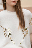 Sequin Flower Sweater