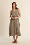 Drawstring Shirt Dress
