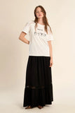 Open Work Maxi Skirt