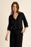 Cropped Cotton Blouse