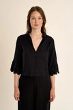 Cropped Cotton Blouse