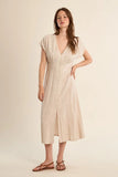 V Neck Midi Dress