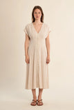 V Neck Midi Dress
