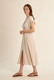 V Neck Midi Dress