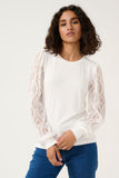 Nima Lace & Knit Blouse