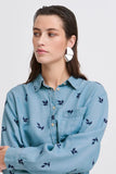 Embroidered Denim Shirt