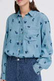 Embroidered Denim Shirt