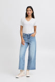 Mid Blue Cropped Denim