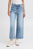 Mid Blue Cropped Denim