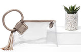 Cuff Handle Clear Clutch