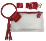 Cuff Handle Clear Clutch