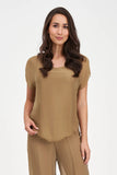 Silk Mocha Blouse