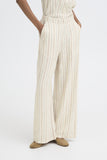 Wide Leg Stripe Linen Pant