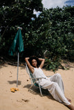 Wide Leg Stripe Linen Pant