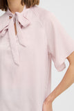 Neck Tie Satin Blouse