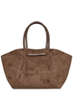 Faux Suede Shopper Bag