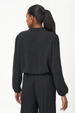 Front Pleat Button Down Shirt