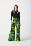 Printed Silky Knit Wide Leg Pant
