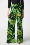 Printed Silky Knit Wide Leg Pant