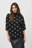 Mock Neck Polka Dot Sweater