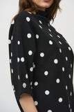 Mock Neck Polka Dot Sweater