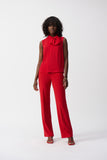 Bow Collar Sleeveless Top