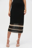 Open Stitch Stripe Skirt