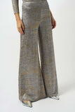 Foiled Melange Wide-Leg Pants