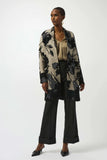Jacquard Knit Long Cardigan